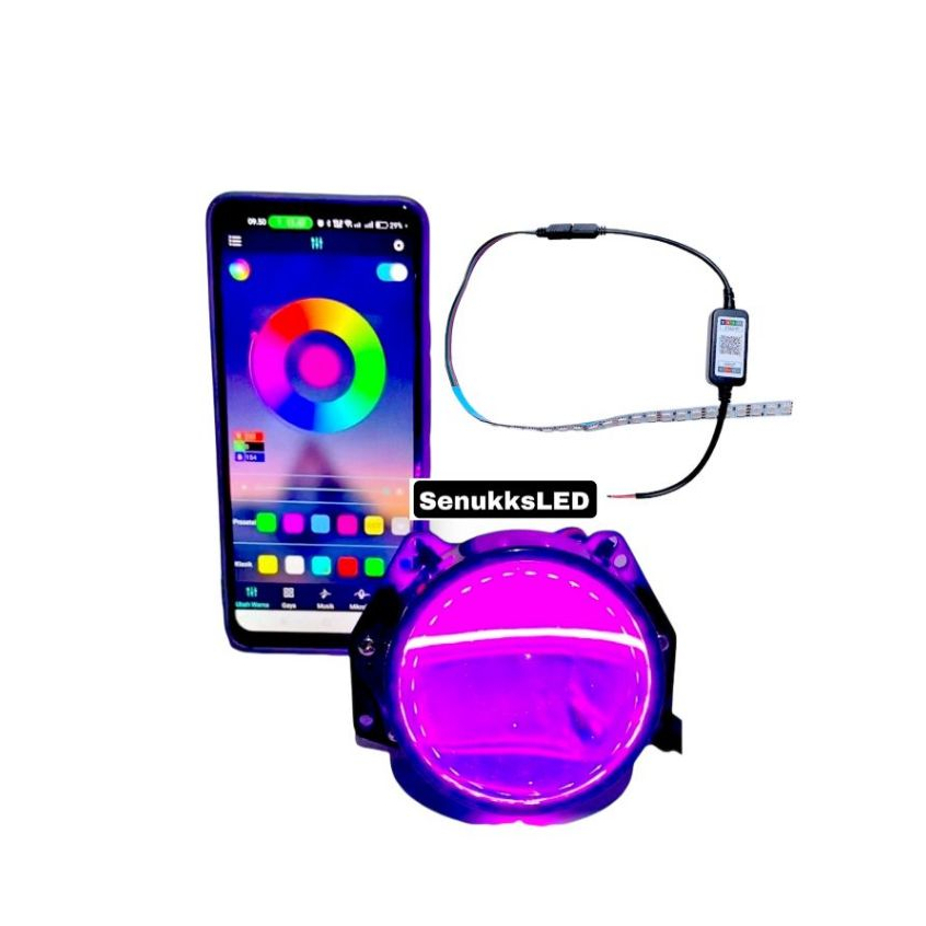 DEVIL EYE DEMON EYE RGB BLUETOOTH 210 MODE ALL WARNA DEVIL BILED DEMON BILED DEVIL EYE 360 MODUL RGB