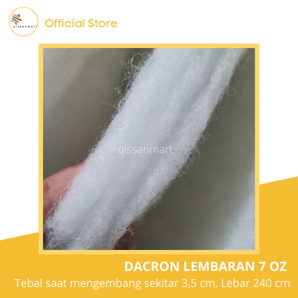 Dacron Lembaran Dakron Lembaran 7oz - Tebal 3 cm -  Lebar 240 cm