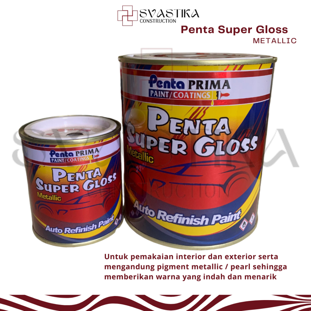 Penta Super Gloss Metalic 200g Cat Motor Mobil Duco Penta Gloss