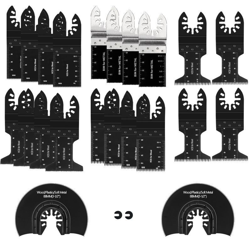24Pcs/Set Berosilasi Bilah Gergaji Mata Gergaji Berosilasi Pisau Gergaji Alat HCS Mata Oscilating