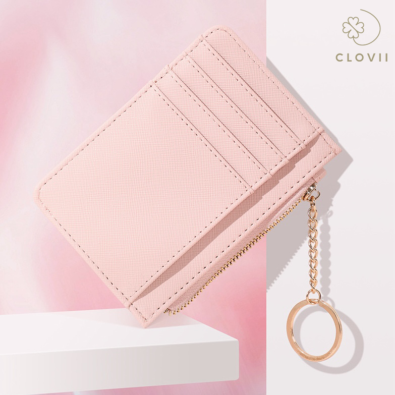 CLOVII Card Holder Dompet Kartu Wanita Kulit PU Leather Premium - EMILIA