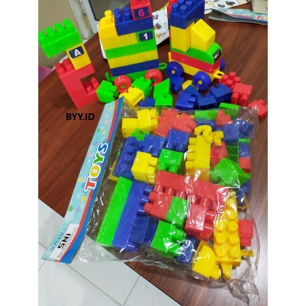 Mainan Lego Block Balok Blok Besar 50pcs Buat Anak Balita Edukasi