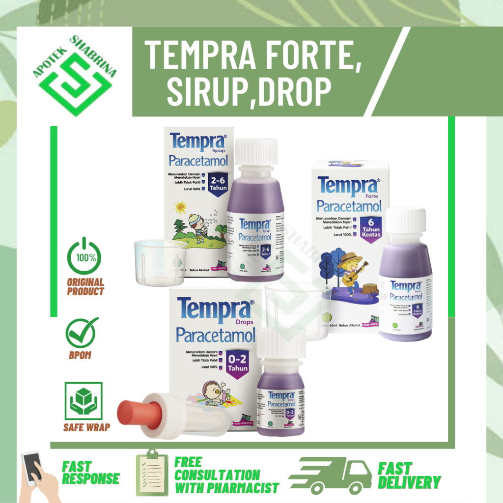 TEMPRA FORTE 30 & 60 ML, TEMPRA SIRUP 30 & 60 ML , TEMPRA DROP 60 ML /DEMAM ANAK