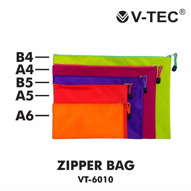 

V tec zipper bag folder map VT 6010 B5 B4 A6 A5 A4