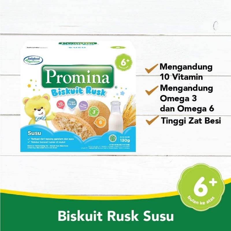 PROMINA BISKUIT RUSK SUSU / BISKUIT CEMILAN MPASI BAYI 6+