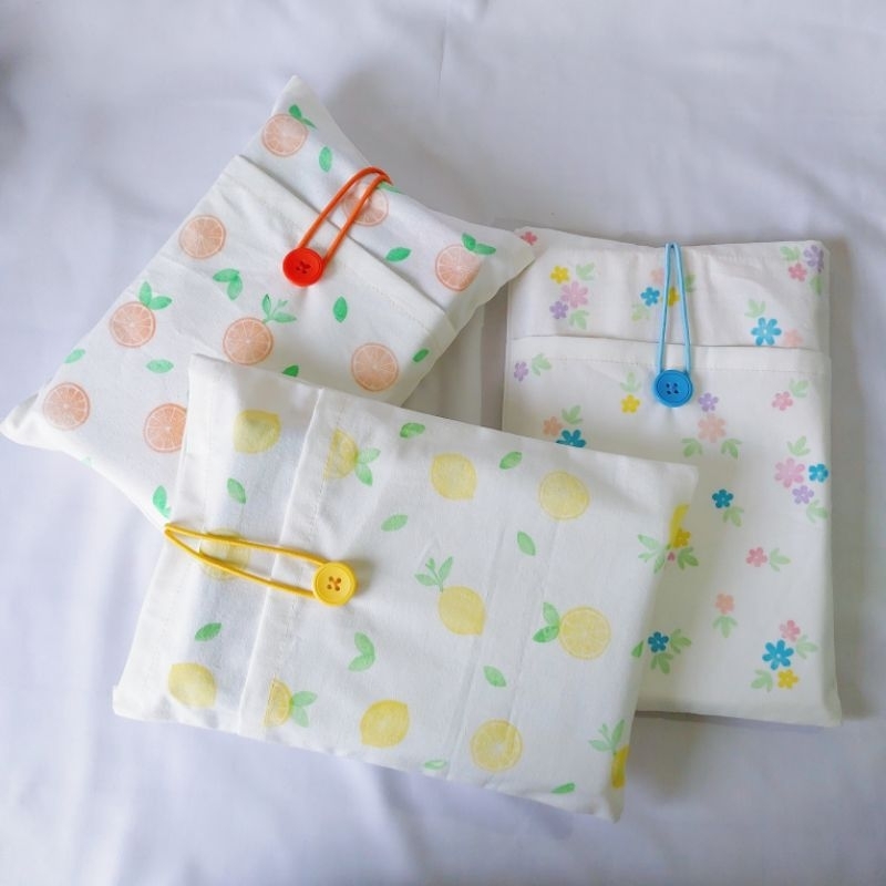 

Book Sleeve Medium | Kantong Buku Kain | Pouch Novel - With Stamp