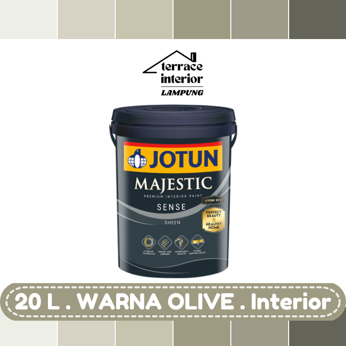 Cat Tembok Majestic Sense Interior Jotun warna Olive 20 L