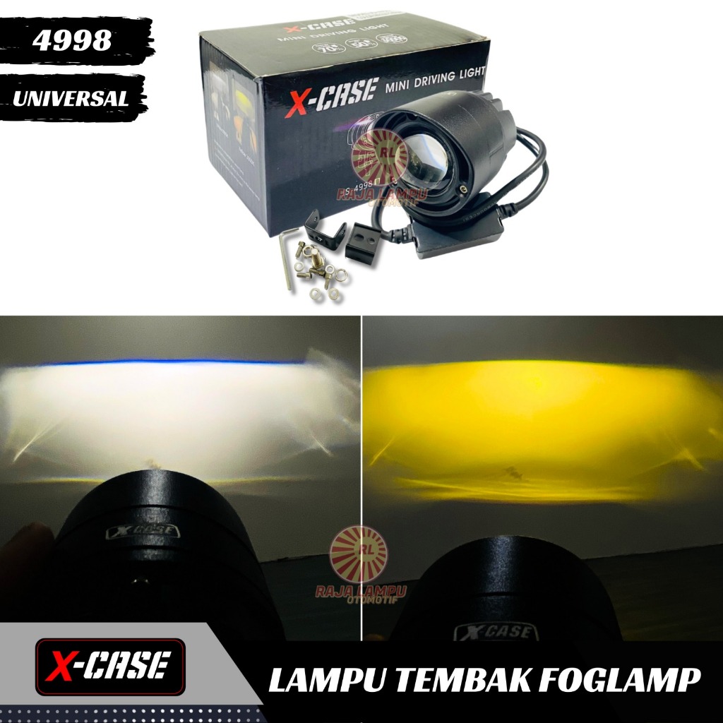 LAMPU TEMBAK SQL BILED MATRIX BULAT KUNING-PUTIH 2 LAMPU WATERPROOF FOGLAMP MOBIL MOTOR UNIVERSALL
