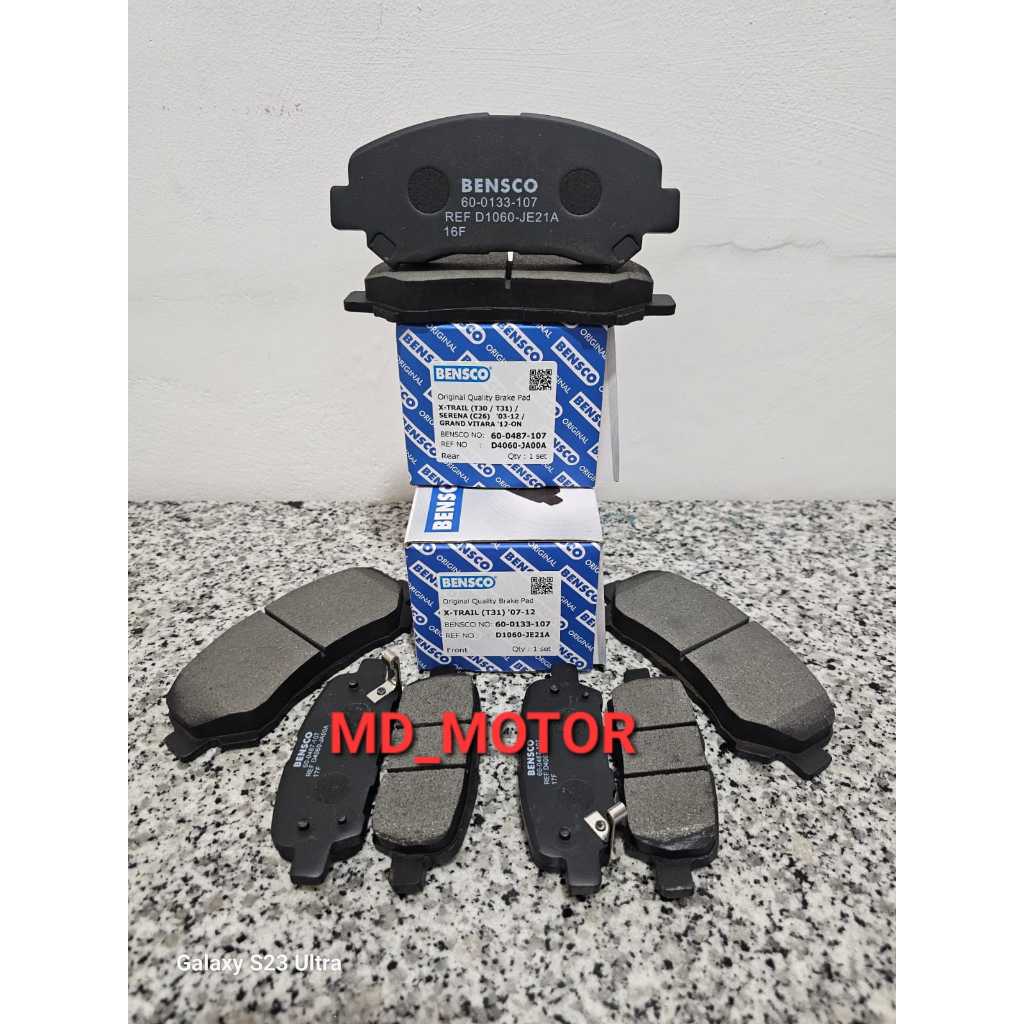 KAMPAS REM DEPAN DAN BELAKANG XTRAIL T31 BRAKE PAD XTRAIL T31 SET KANVAS REM DEPAN+BELAKANG XTRAIL T