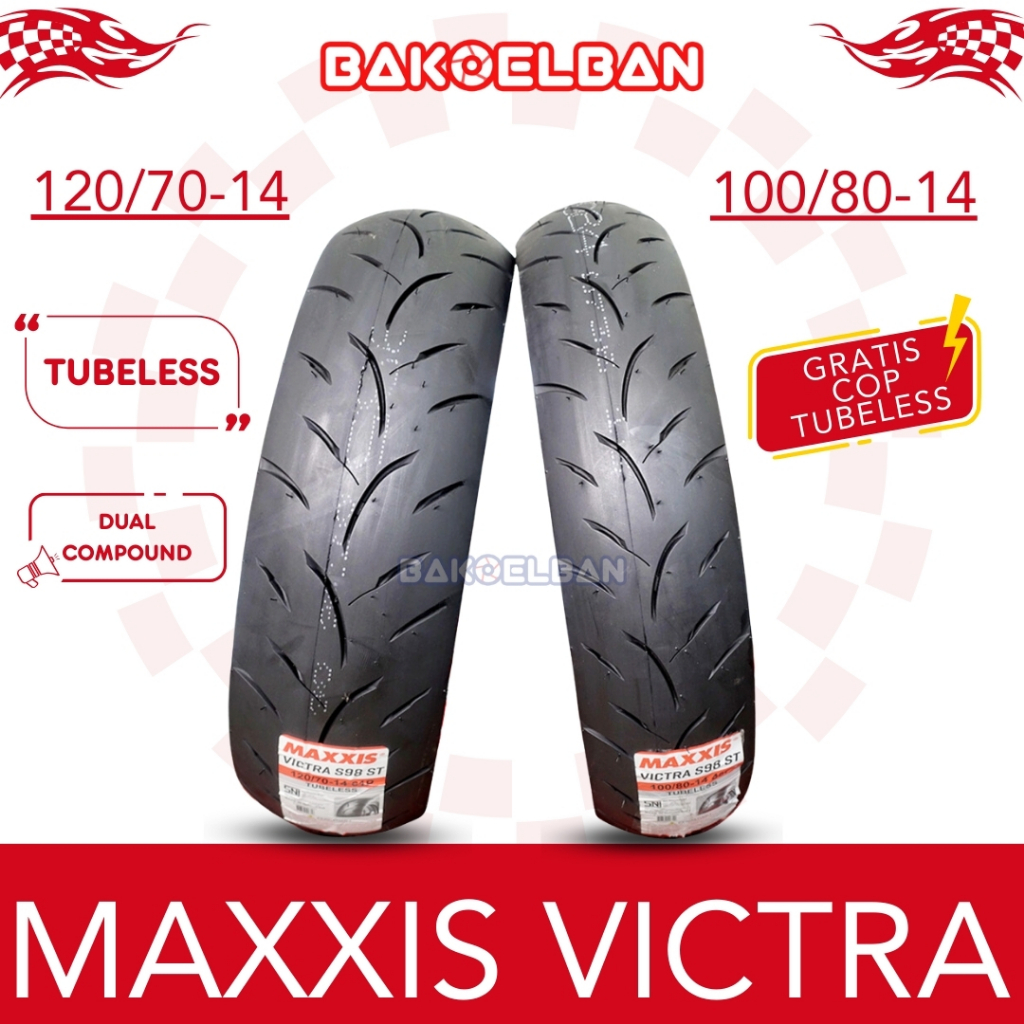 PAKET BAN MAXXIS VICTRA 100/80-14 & 120/70-14