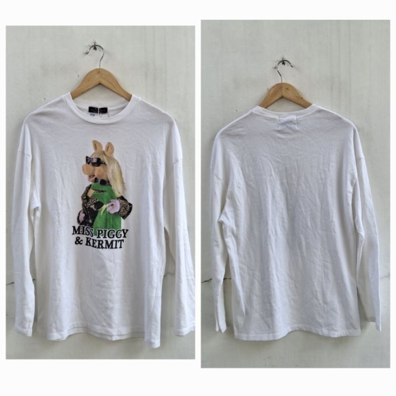 BERSHKA KAOS DISNEY THE MUPPETS PUTIH BARU ASLI ORIGINAL