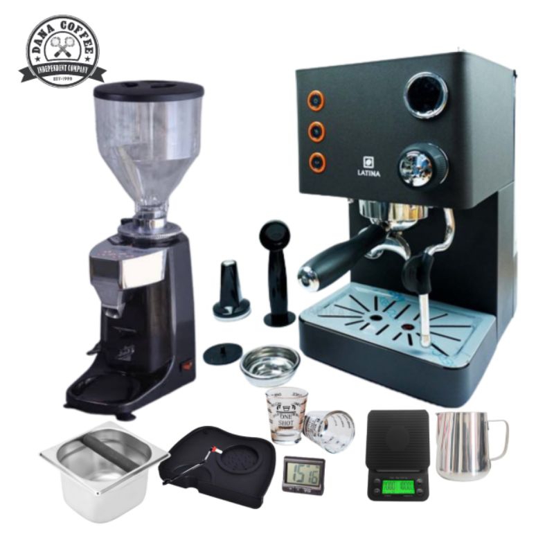 Paket Mesin Espresso Latina Altro 2 With Grinder 021 Free Tools
