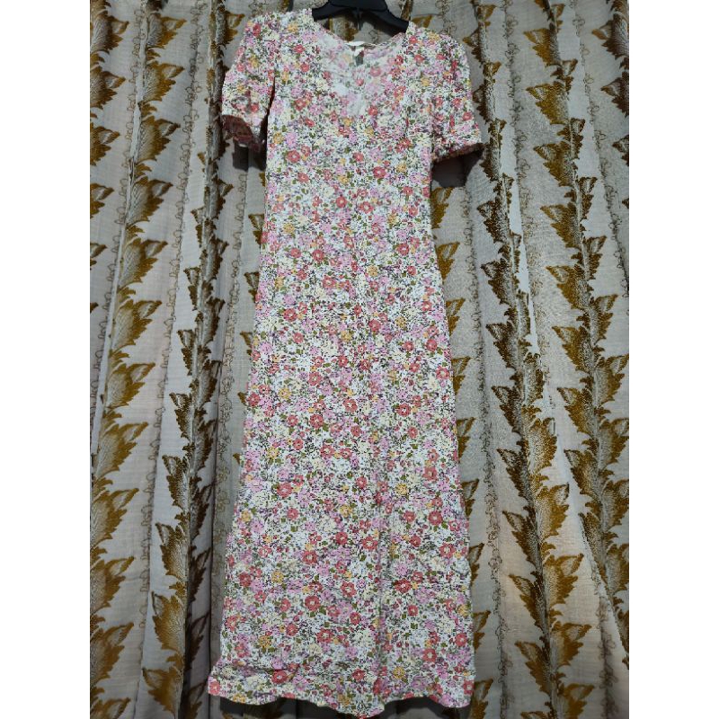 (THRIFT FASHION WANITA) DREES MOTIF BUNGA H&M