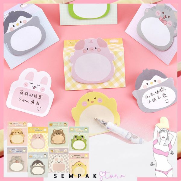 

SS Tempelan Kertas Catatan Memo Sticky Notes Motif Hewan Note Karakter Binatang Binatang Mini Book Karakter Animal Lucu