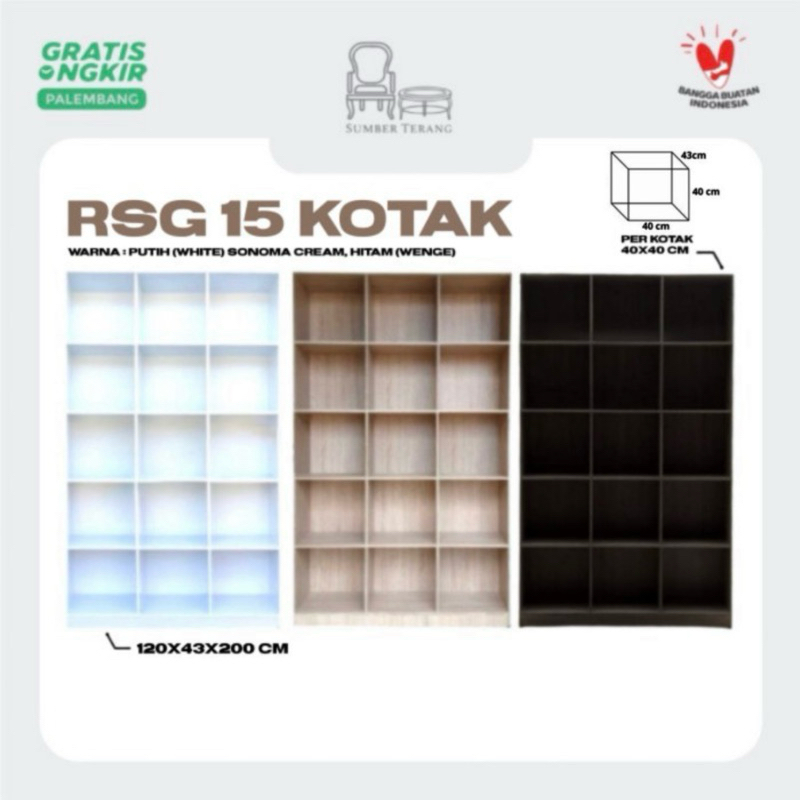 rak buku RSG 15 lemari laundry lemari arsip kantor rak serbaguna rak Kayu Rak Mainan Rak Hias Rak Pa