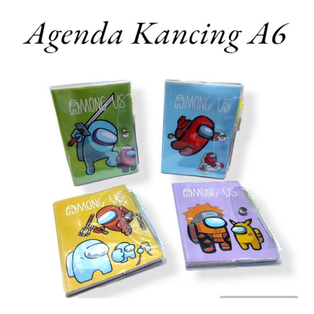 

AS888 - Buku Diary Notes AMOUNG US AGENDA Kancing A6 (110 halaman) FREE Pulpen Bolpen Pen