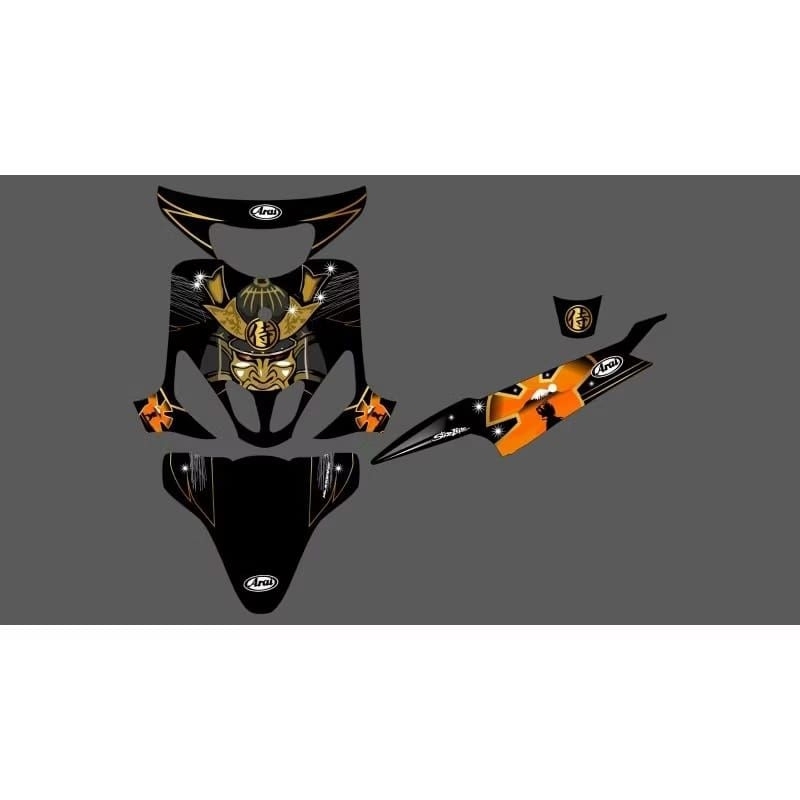 STRIPING TRANSPARAN MIO SPORTY DESAIN CUSTOM ARAI