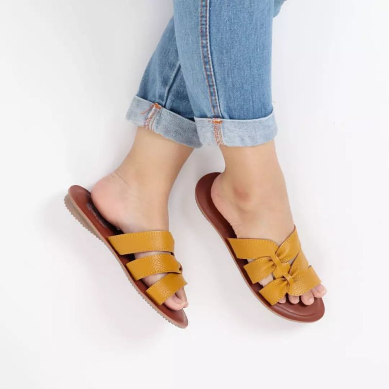 JD leather sandal harian sandal flat sandal kulit