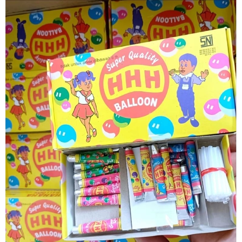 PROMO Balon HHH isi 32 Pcs ( 1 Box ) Balon Tiup HHH / Balon Tiup Balon HHH Balon Jadul Balon Plembun