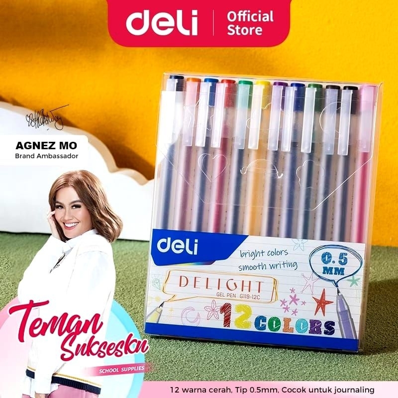 

GEL PEN DELI EG-119-12C | BOLPEN GEL MURAH | Ballpoint Deli