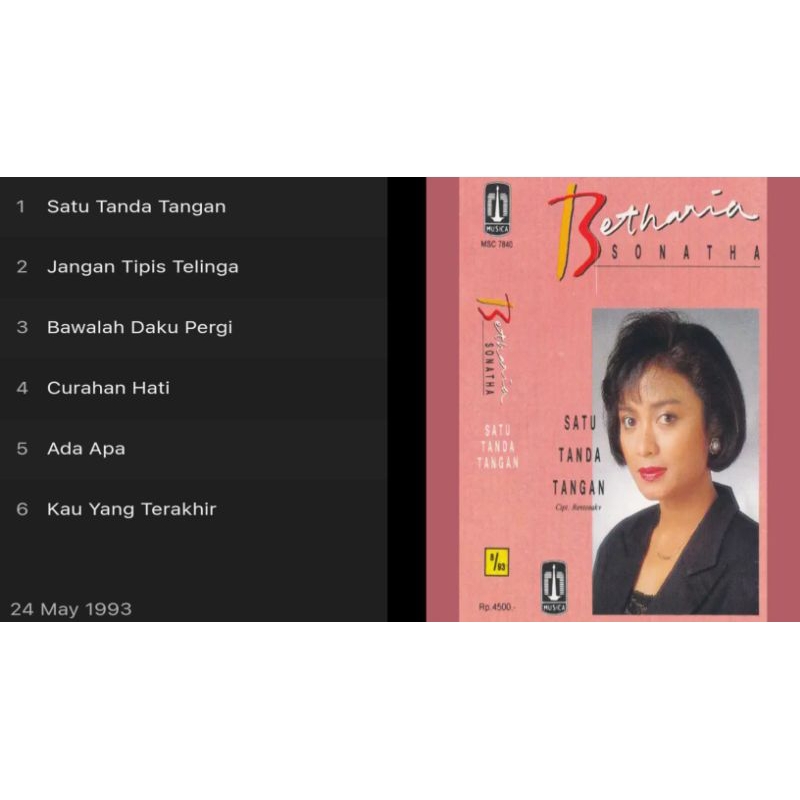 betharia sonata cd satu tanda tangan album 1993