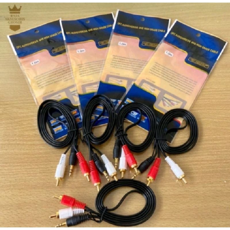 JACK HP/JACK 3,5MM TO 2 RCA GOLD PLATE