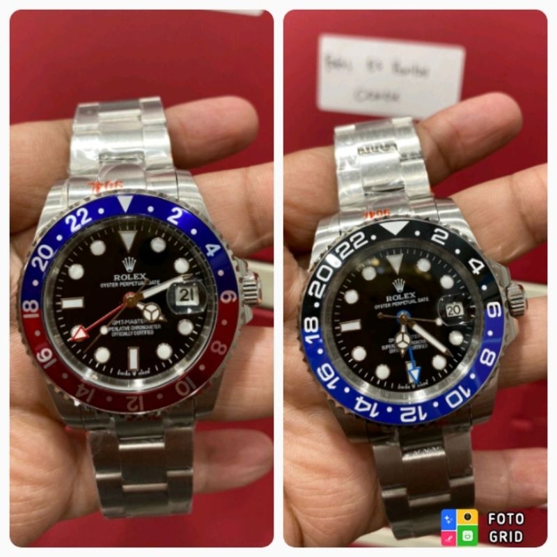 ROLEX GMT MASTER BATMAN PEPSI GMT AKTIF STOK TERBATAS