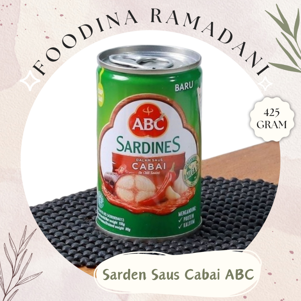 

SARDEN SAUS Cabai - ABC Sardenes [ 425gr ] Harga Per PCS