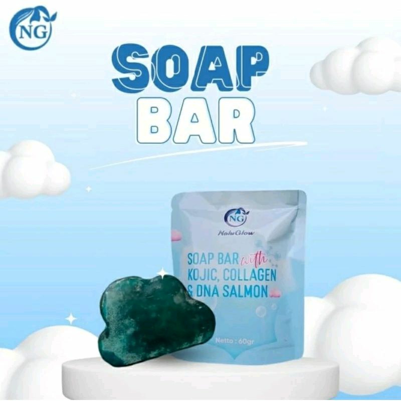 NALU GLOW SOAP BAR WITH KOJIC COLLAGEN DNA SALMON