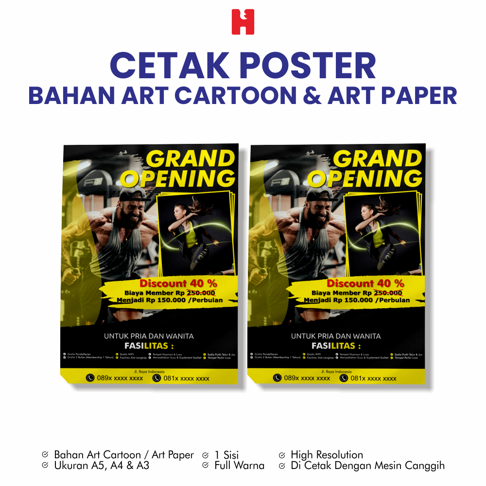 

Cetak Poster Custom Bahan Art Cartoon / Art Paper *Best Produk *1 Hari Jadi