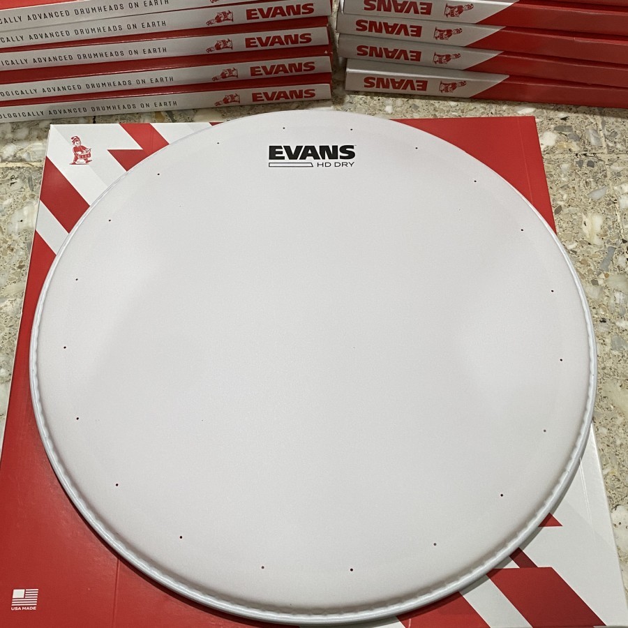 Head Evans Snare Drum Coated 14" Inch 2 Ply / Membran Snare Drum Coated Evans B14HDD HD Dry