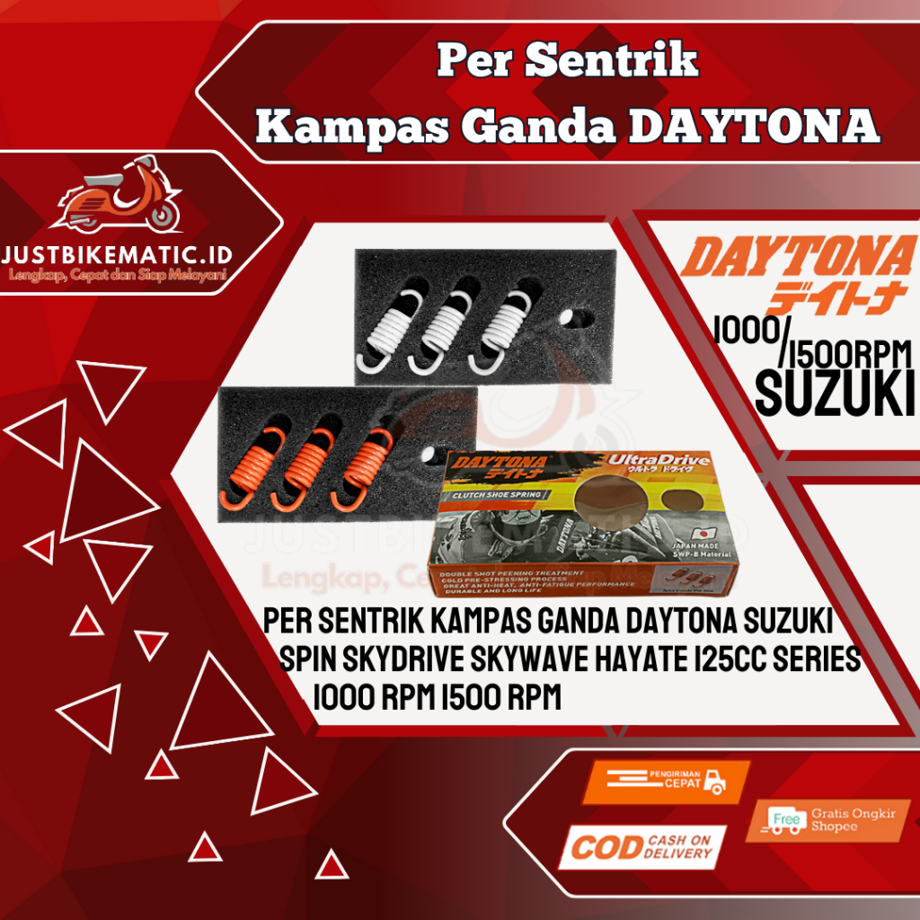 Per Sentrik Kampas Ganda Kopling Spin Skydrive Skywave Hayate 125 cc 1000 1500 RPM 4957 4958 Daytona