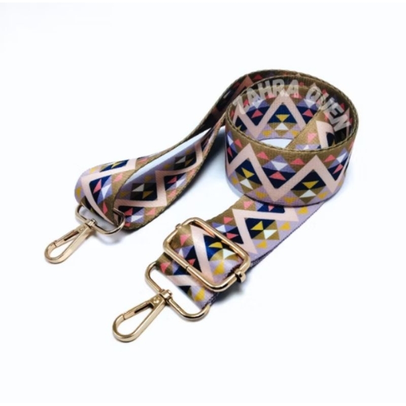 Tali Tas Motif ZIGZAG Bahan Katun Tebal Panjang 120cm - Tali Selempang Pria & Wanita