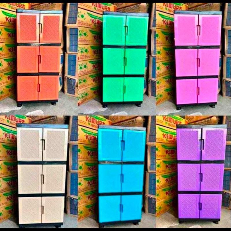 Lemari Kimura 3susun/lemari plastik 3 susun