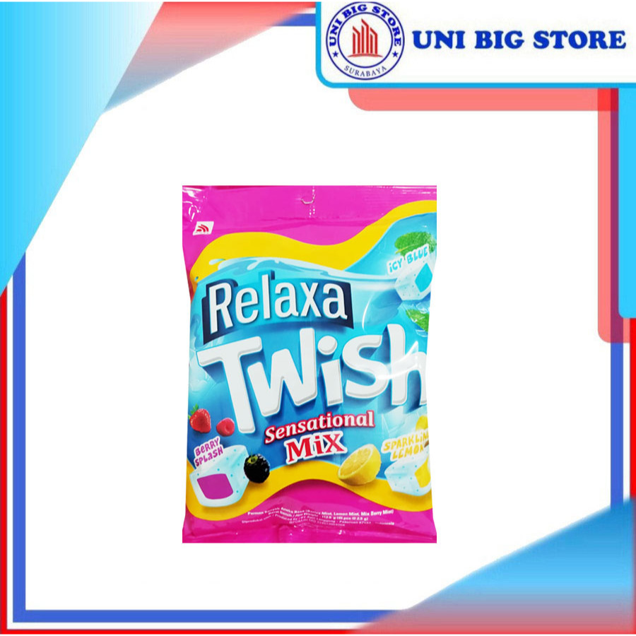 

Relaxa TWISH Sensational Mix Sparkling Lemon Berry Splash Icy Blue 112 gr BAG Permen