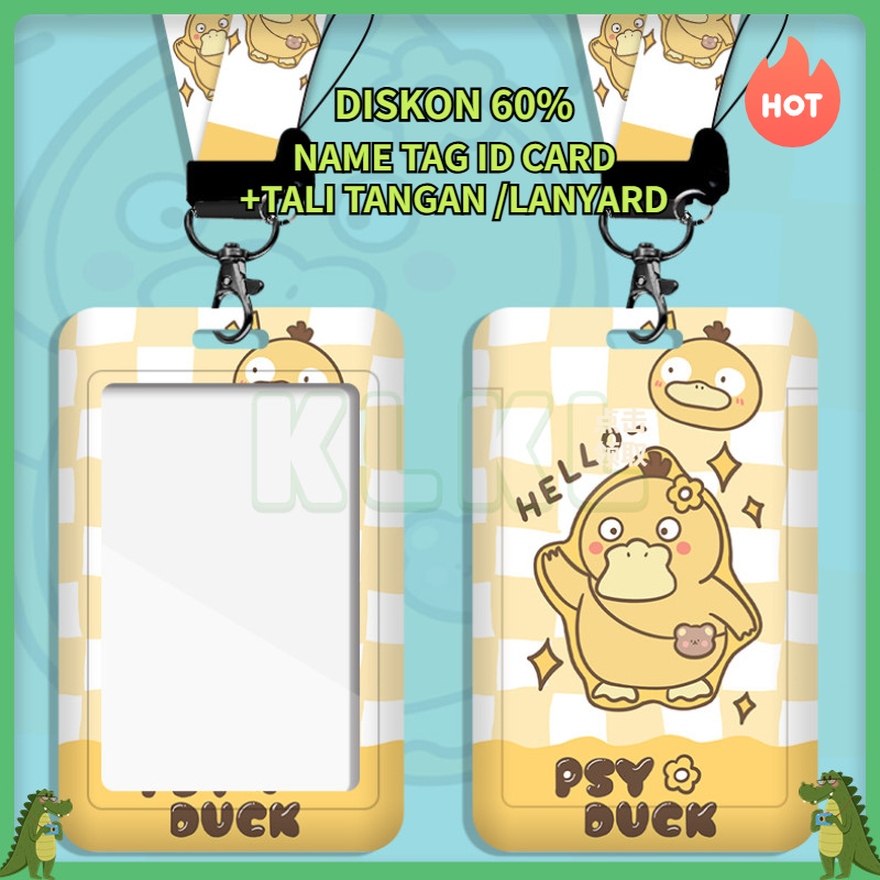 ✨ KLKL ✨ Nametag Nama   Papan Dada  Kalung Id Card  Plastik Id Card  Card Case Cetak Id Card Satuan 