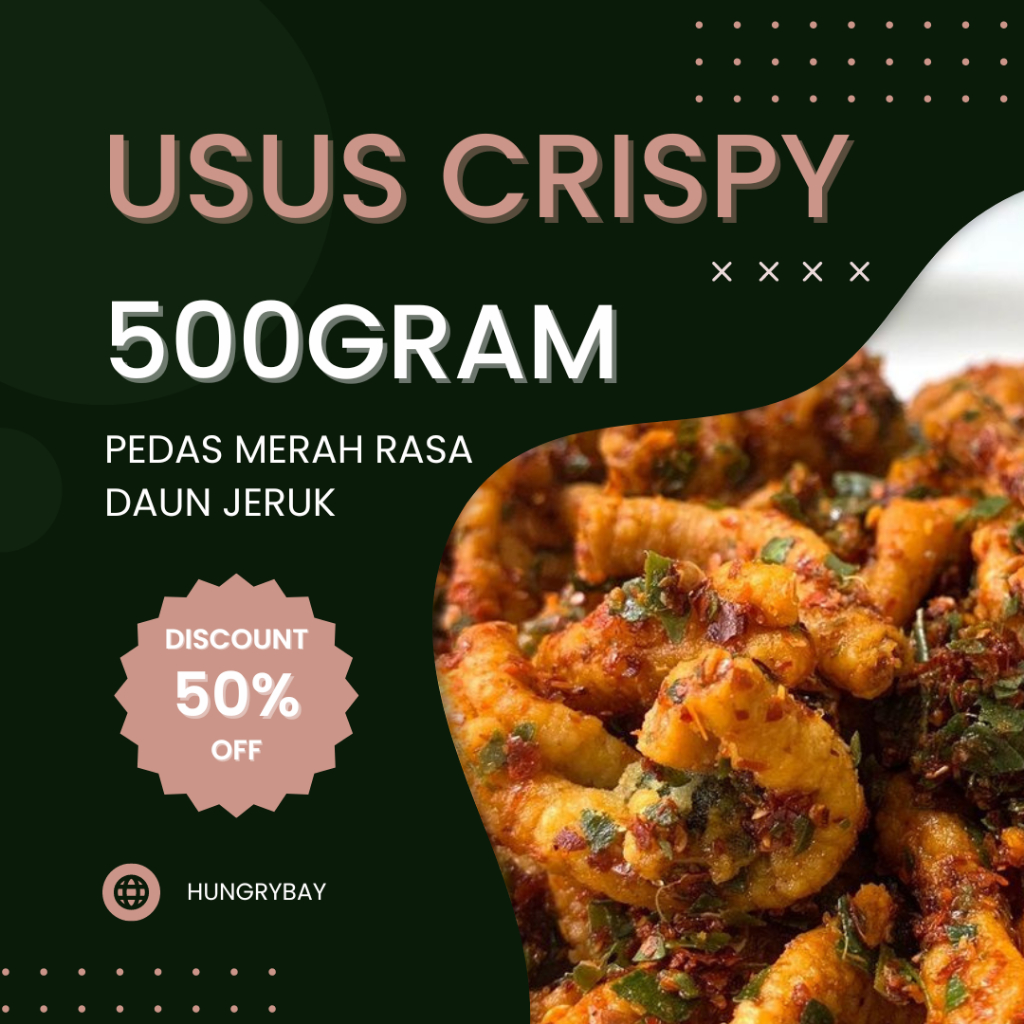 

Usus Pedas Daun Jeruk 500gr Termurah Krispi Kripik Crispy Bumbu Ayam Mantap Setengah KG Gram