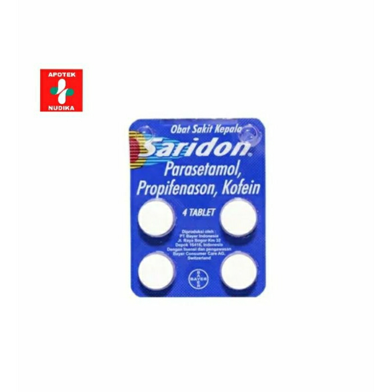 SARIDON TABLET, mengobati sakit kepala, migrain, sakit gigi