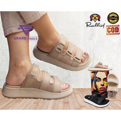 Rulief rullief FKS Sendal wanita slop flip flop hak tebal Kasual ringan Original