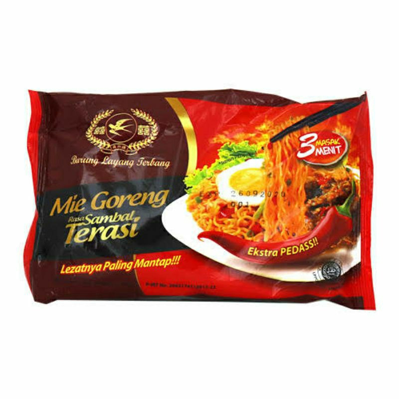 

Mie goreng Cap burung layang terbang rasa sambal terasi 5 Bungkus