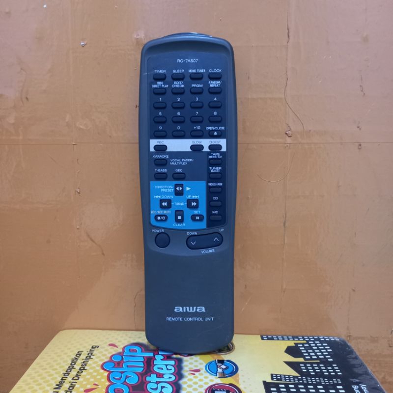 REMOTE ORIGINAL DVD TAPE COMPO AIWA SERI RC-7AS07