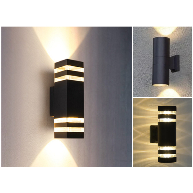 kap lampu hias dekorasi Teras taman dinding rumah pagar e27 2 arah oval bambu kotak segi tempel mini