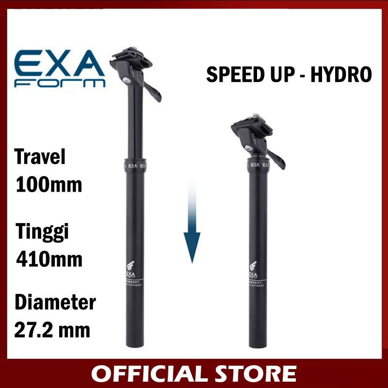EXA Form Dropper Seatpost Hidrolik Sepeda 27.2mm Tuas Manual