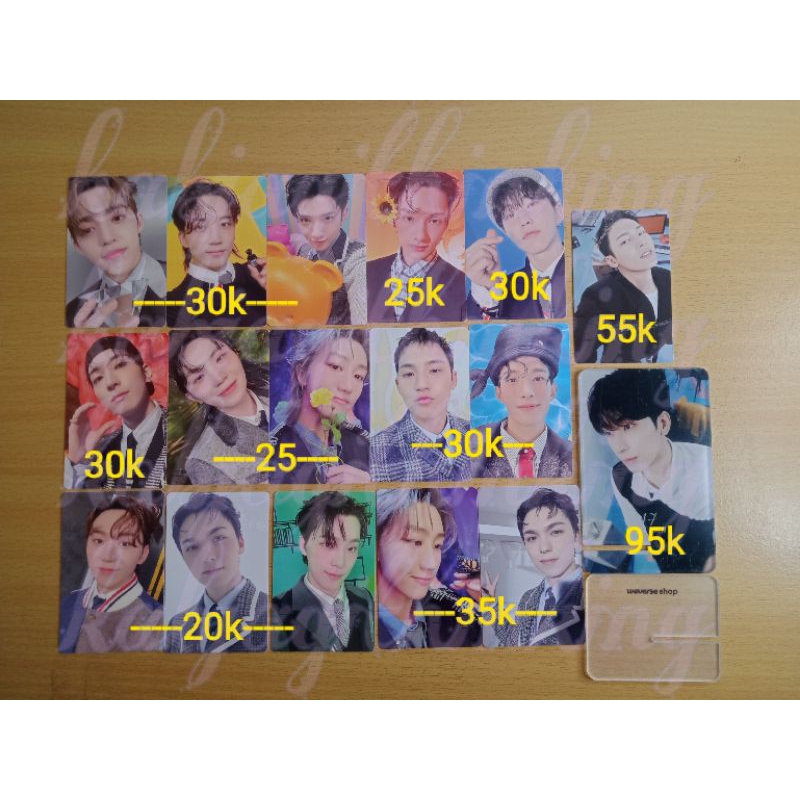 PHOTOCARD SEVENTEEN IS RIGHT HERE HERE VER, RPC, BENE WV GLOBAL MINGYU, PHONE STANDEE WONWOO