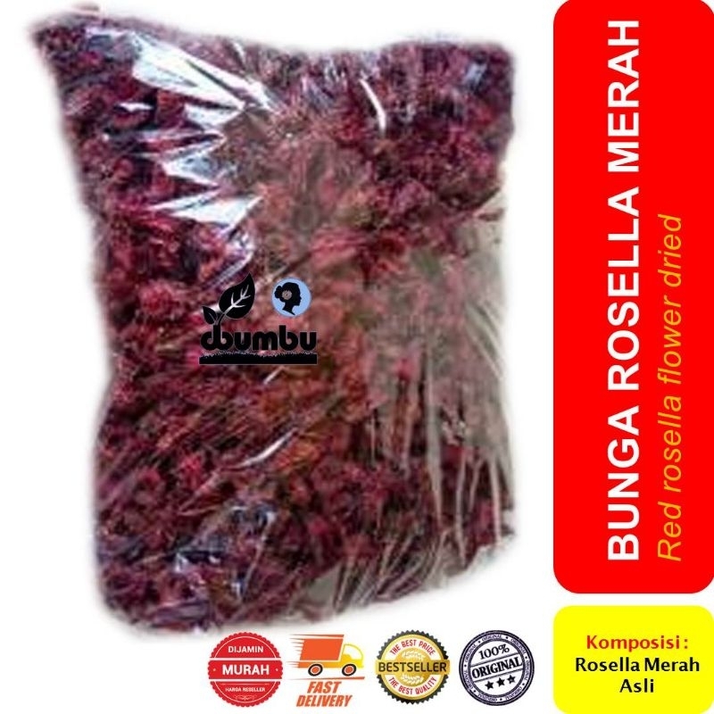 

Bunga Rosella Merah Kering 1000 gram