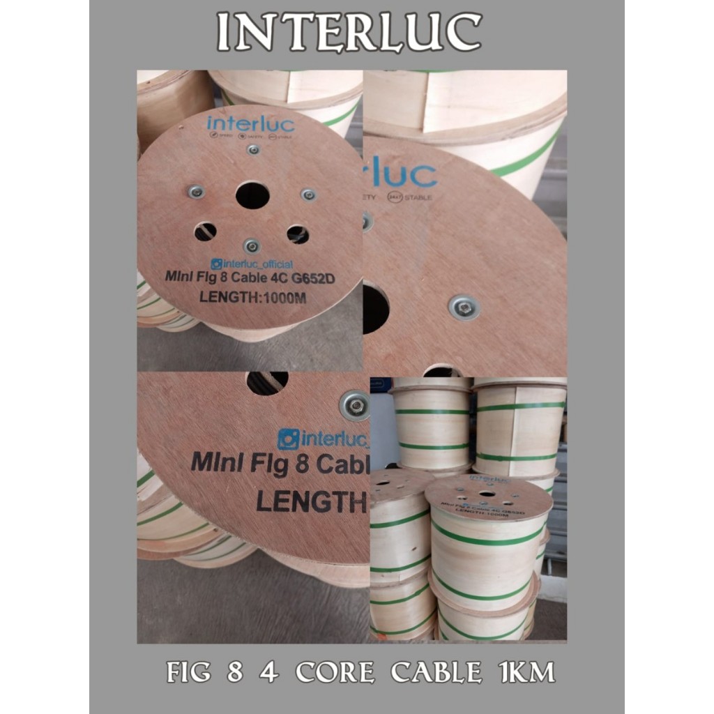 Kabel Fiber Optic 4Core Fig8 Interluc Jelly Tube FTTH FIG 8 Cable_AS
