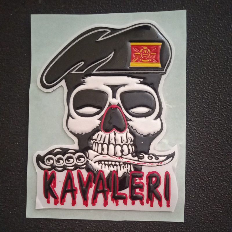 

Stiker embos Tengkorak Kavaleri