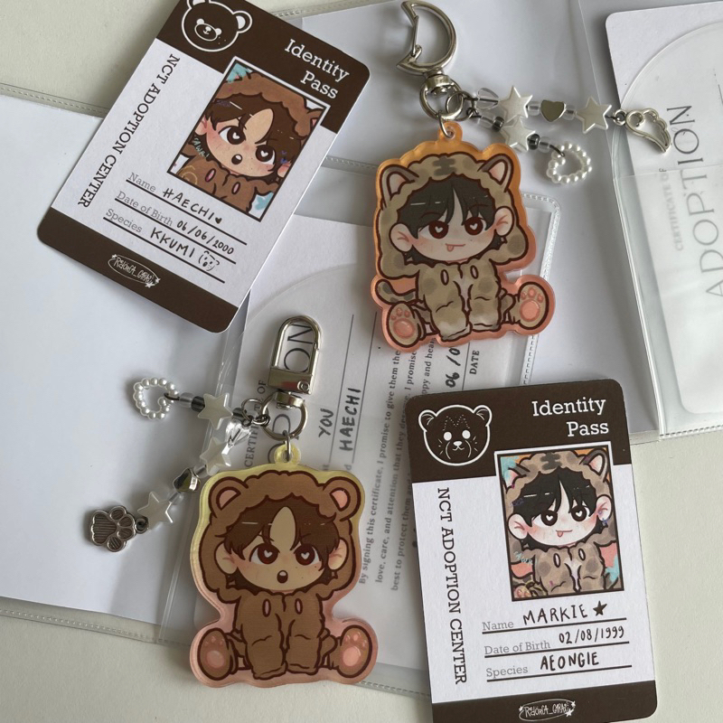 Mark & Haechan NCT Keychain : Aeong and Kkumi Version