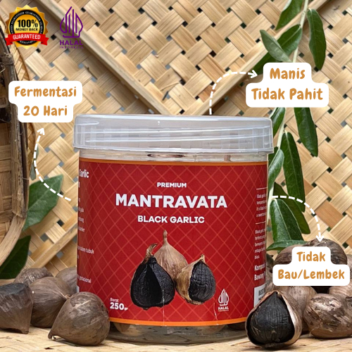 Black Garlic Bawang Hitam Tunggal Mantravata Kualitas Premium | bawang tunggal lanang | black garlic