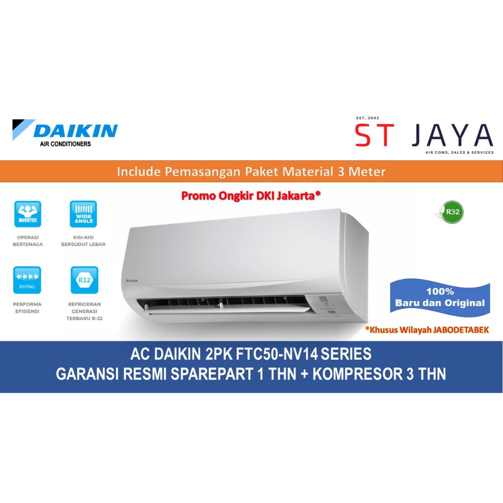 +PASANG AC Daikin Thailand 2PK 2 PK FTC 50NV14